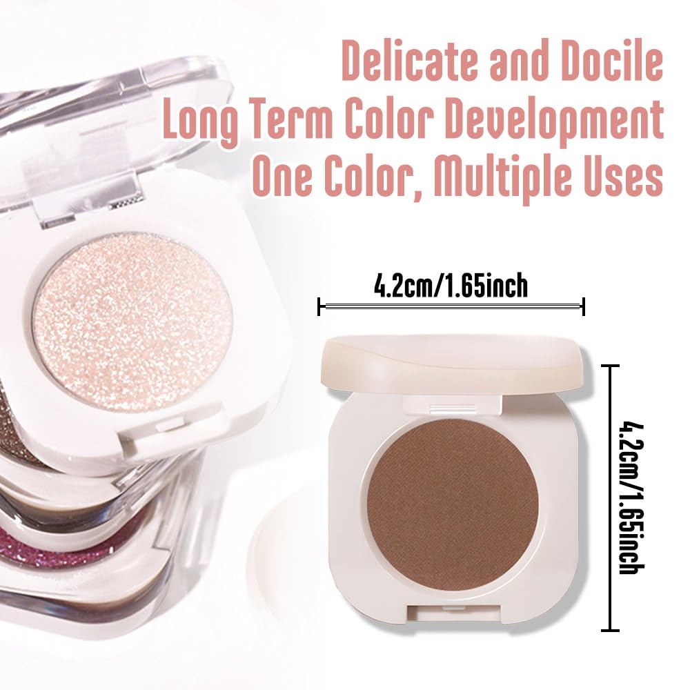 CAKAILA Single Nude Coffee Brown Matte Eyeshadow,Bright Intense Monochrome Eye Shadow,Apply Makeup Easily,Matte Pressed Powder Single Eyeshadow,24 Hour Eye Makeup Longwear Waterproof