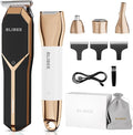 BLIBEE Bikini Trimmer & Hair Clippers for Women - Waterproof Electric Razor and 4 in 1 Bikini Shaver Set, Deluxe Hair Trimmer, Wet/Dry Body Shaver for Nose Eyebrows Beard Pubic Hair, Black