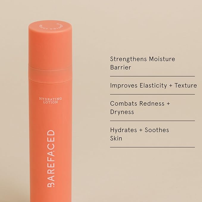 Barefaced Hydrating Lotion 1.7 Fl Oz – Oil-Free Lightweight Face Moisturizer with Niacinamide, Hyaluronic Acid & Ceramides – Daily Hydration Lotion for Balanced, Soft-looking Skin