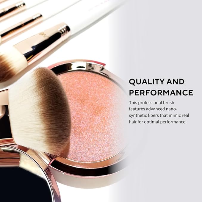 UVé Makeup Brush Set 11 Piece, Professional Vegan Synthetic Brushes