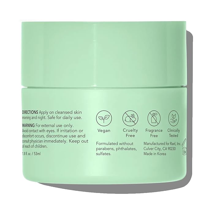 Rael Miracle Clear Skin Barrier Cream Daily Moisturizer, K-Beauty (1.8 oz)