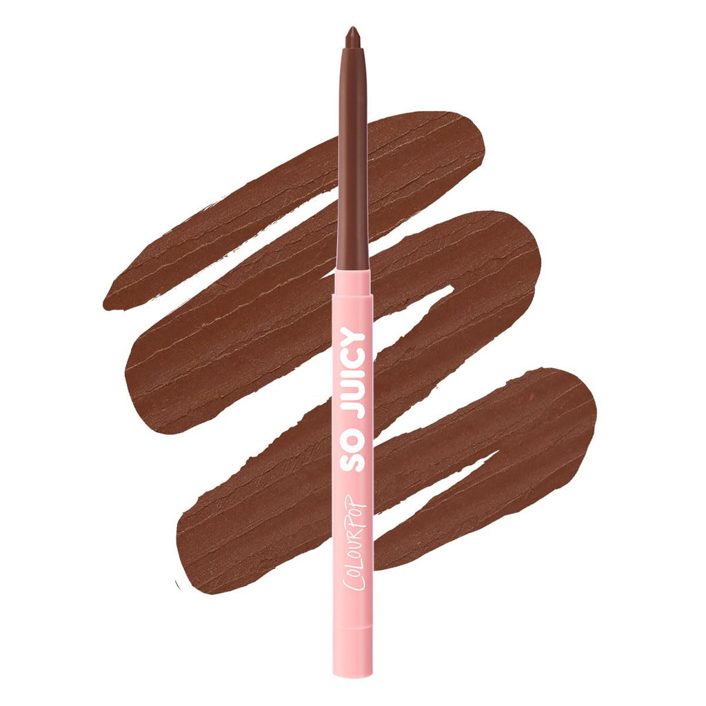 ColourPop So Juicy Plumping Lip Liner with Peptides - Long Lasting Lip Liner for Visibly Plumped & Shaped Lips - Enriched with Smoothing Ceramides & Peppermint - Tease (0.01 oz)