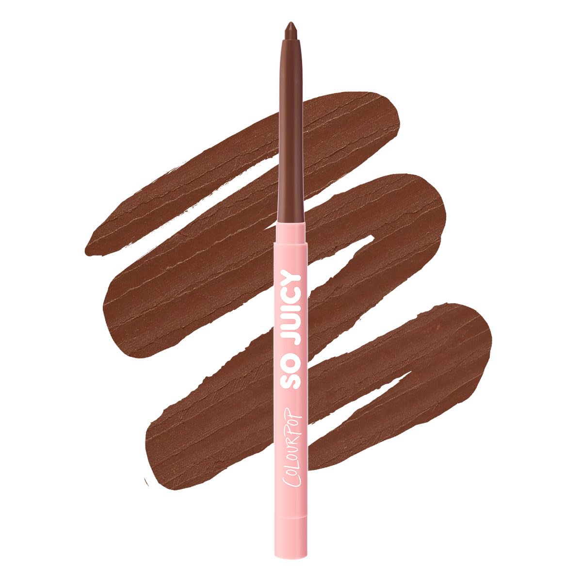 ColourPop So Juicy Plumping Lip Liner with Peptides - Long Lasting Lip Liner for Visibly Plumped & Shaped Lips - Enriched with Smoothing Ceramides & Peppermint - Tease (0.01 oz)