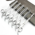 SHARONDS 6.5 Inch Stainless Steel Professional Barber Scissors Hair Thinning Scissors Hairdresser or Home Hairdresser Variant/Hybrid Scissors (6.5 inch-6pc)