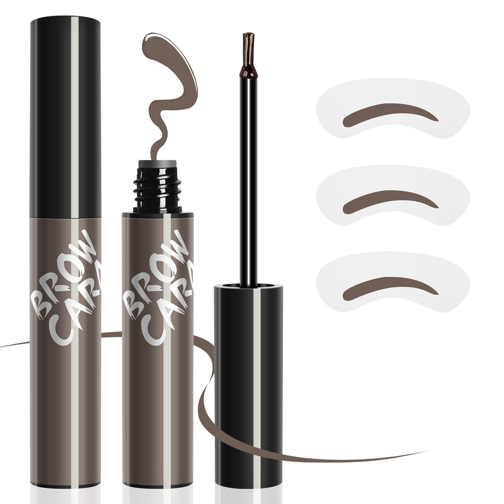 Peel Off Eyebrow Gel Tint - Eye Brow Tinting Kit Easy to Makeup A Natural Eyebrow Looking, Brow Gel for women Long-Lasting & Waterproof (Gray Brown)