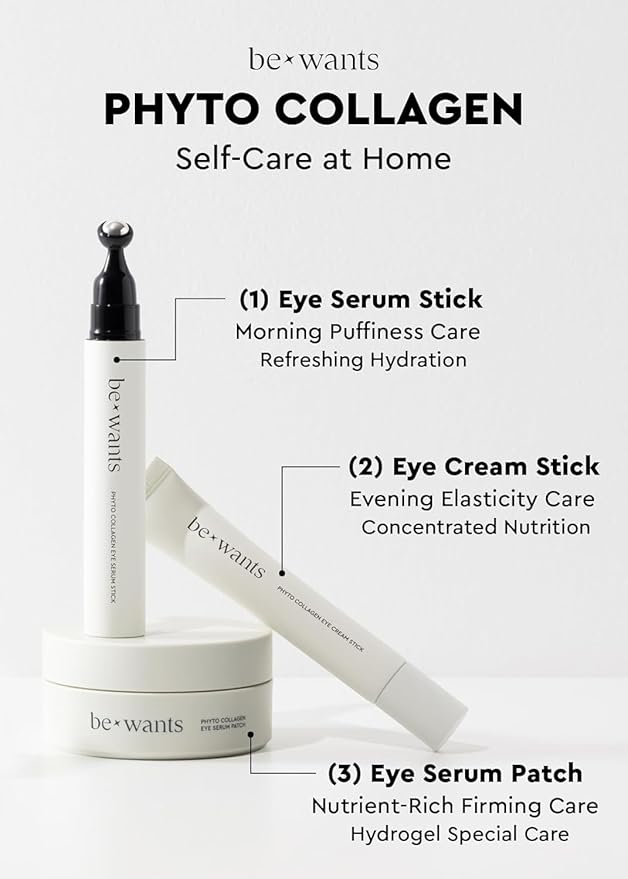 bewants Under Eye Patches for Puffy Eyes, Korean Under Eye Mask with Vegan Collagen and Hyaluronic Acid, Patches for Dark Circles and Cooling, 60 pieces
