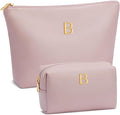 CLOUDWINGS Gifts for Women Girls Personalized Initial Travel Makeup Bag