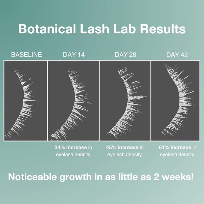 Contours Rx Botanical Lash & Brow Serum – Organic, Drug-Free Growth Formula with Peptides & Botanicals – Strengthens, Hydrates & Nourishes – 5ml