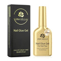 UNA GELLA 6 in 1 Gel Nail Glue for Clear Acrylic Nails Tips, 15ml U V Nail Glue Long Lasting Super Strong Brush for Base Coat, Clear Fake Nails, and Soft Gel Tips Lamp Curing Required