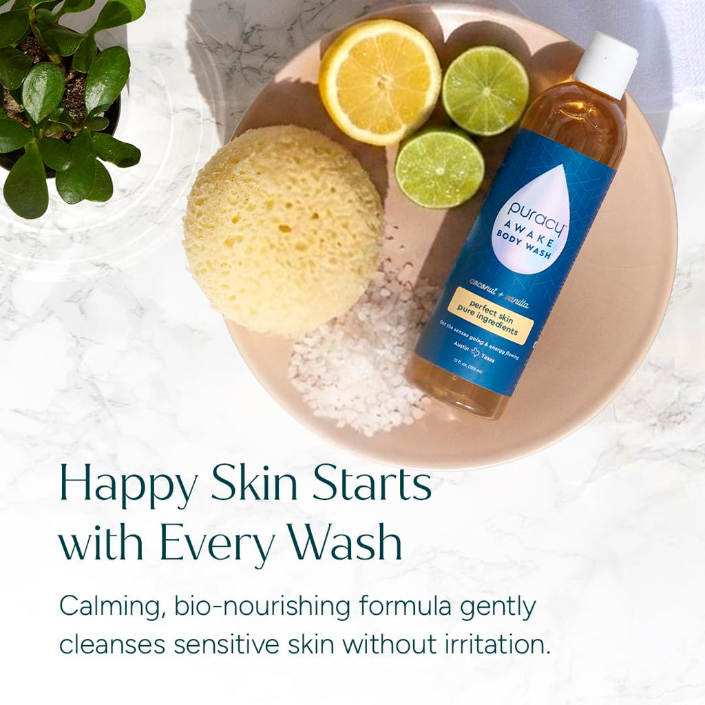Puracy Body Wash - Natural Body Wash for Women, Men, Kids - Pure Plant Ingredients, Moisturizing Shower Gel, Body Soap for Dry Sensitive Skin, Gently Scented (Coconut Vanilla, 48 oz/1420 ml Refill)