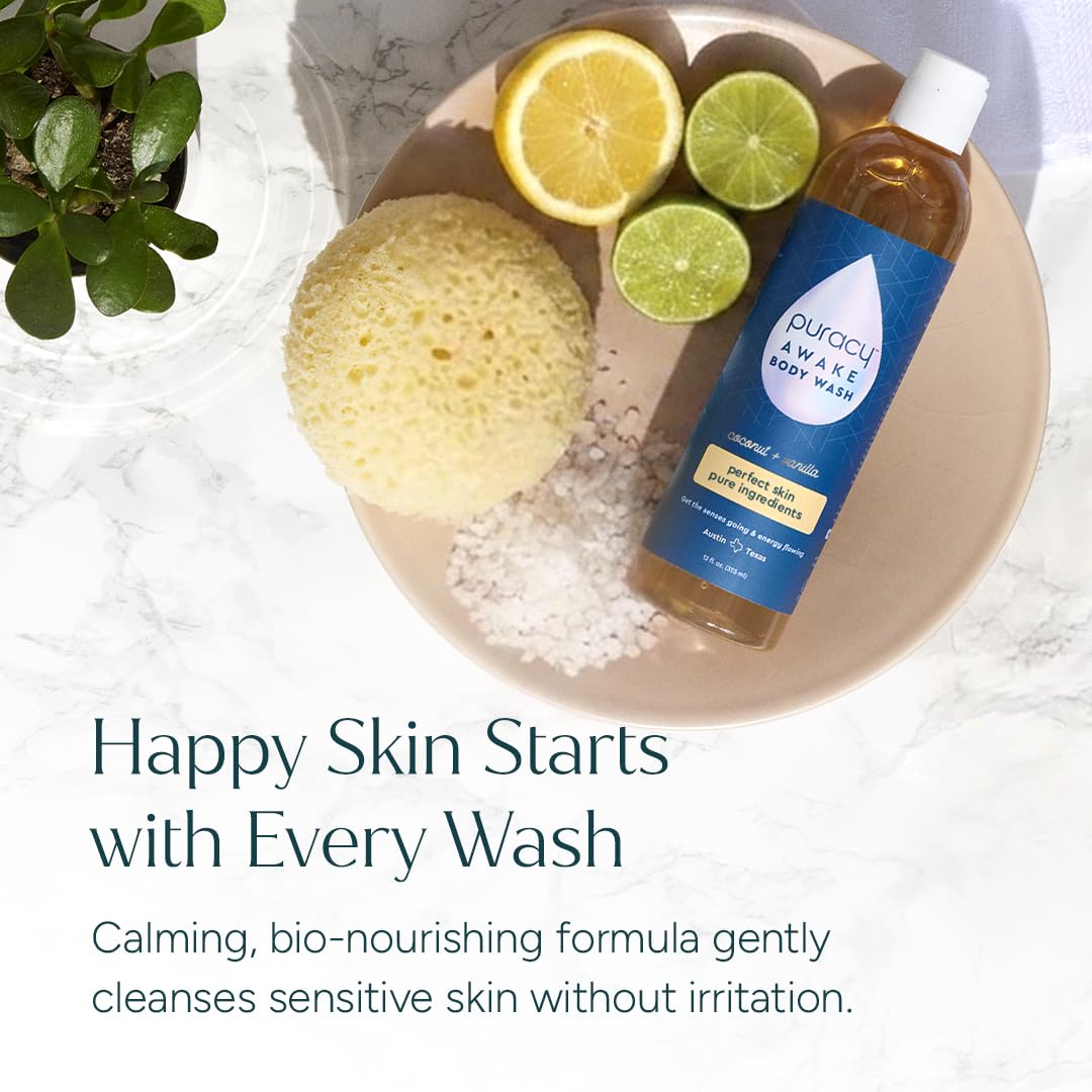 Puracy Body Wash - Natural Body Wash for Women, Men, Kids - Pure Plant Ingredients, Moisturizing Shower Gel, Body Soap for Dry Sensitive Skin, Gently Scented (Coconut Vanilla, 48 oz/1420 ml Refill)