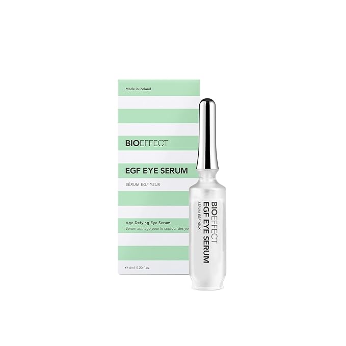 BIOEFFECT EGF Eye Serum with De-Puffer Rollerball | Age Defying, 0.20 Fl Oz