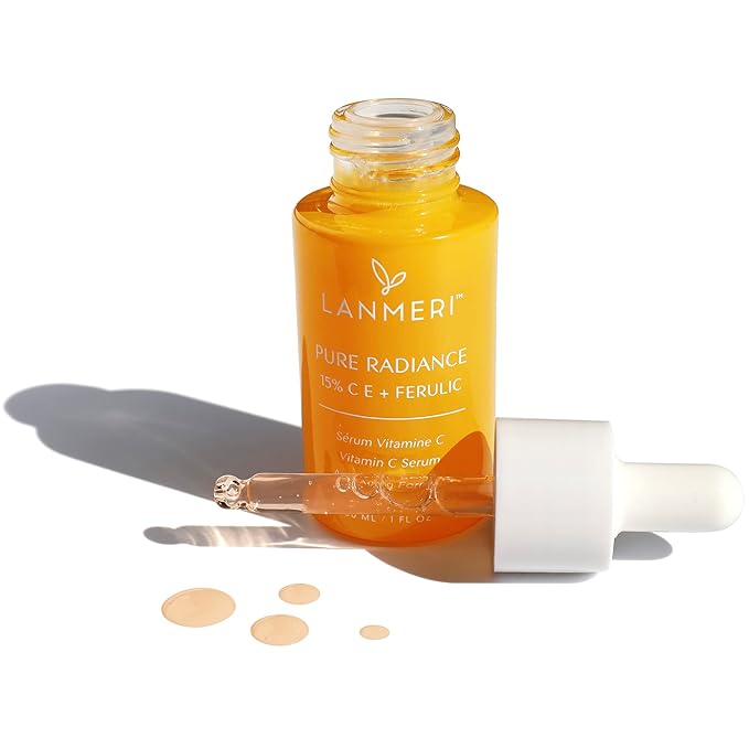Lanmeri Ceuticals 15% Vitamin C + E + Ferulic Serum: Advanced Antioxidant Defense Formula with 1% Vitamin E & 0.5% Ferulic Acid – High-Stability Vitamin C Serum