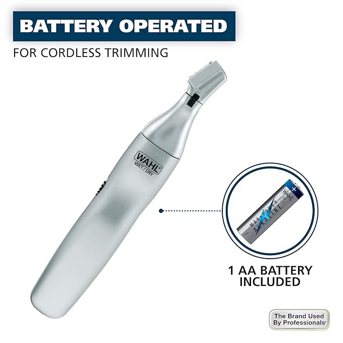 Wahl Battery Men’s Nose Hair Trimmer - Eyebrows, Neckline, Nose & Ear Hair
