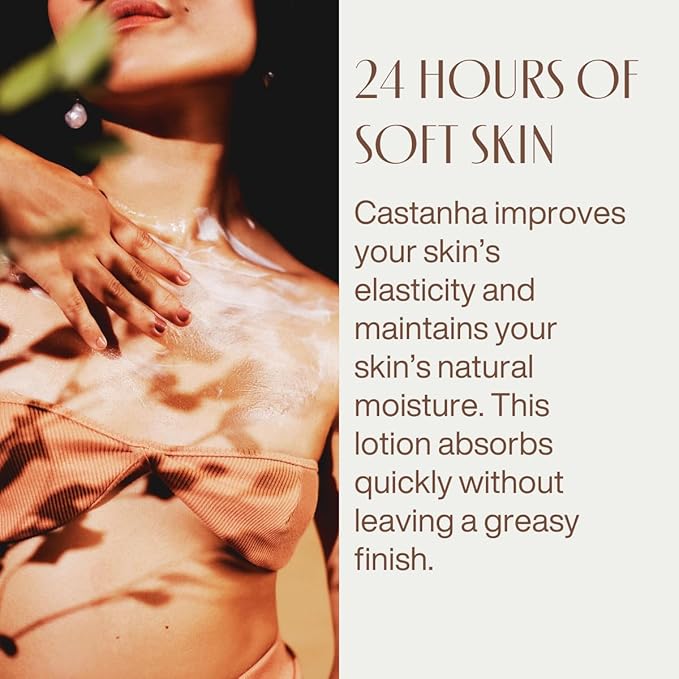 natura - Brazil Nut Hydrating Body Lotion - Castanha Anti-Dryness - Deep Skin Hydration Moisturizer - Vegan Skin Care - Brazilian Beauty Secrets - Self Care & Body Care - 13.5 fl oz (400ml)