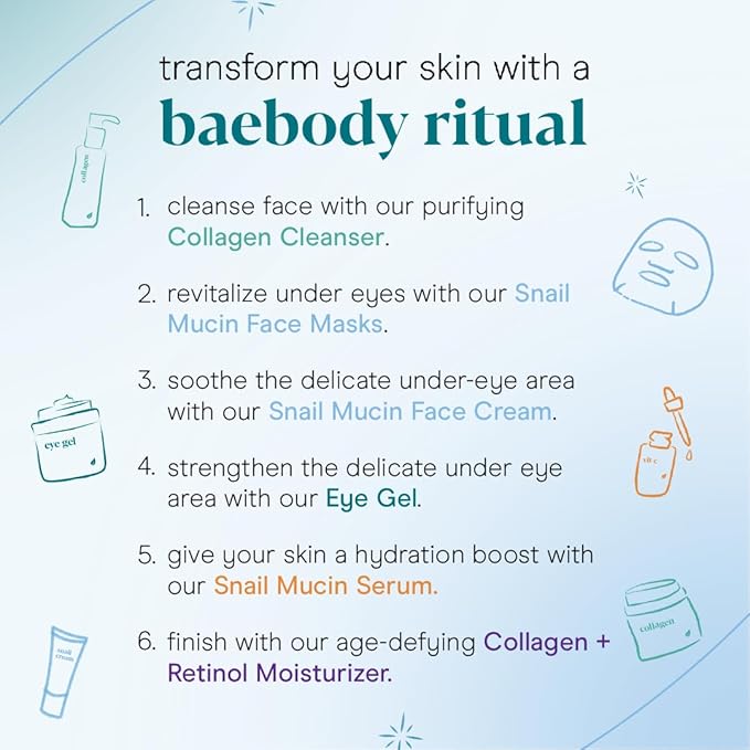 Baebody Snail Mucin Eye Cream with Peptides, 30 ml/1.06 fl oz