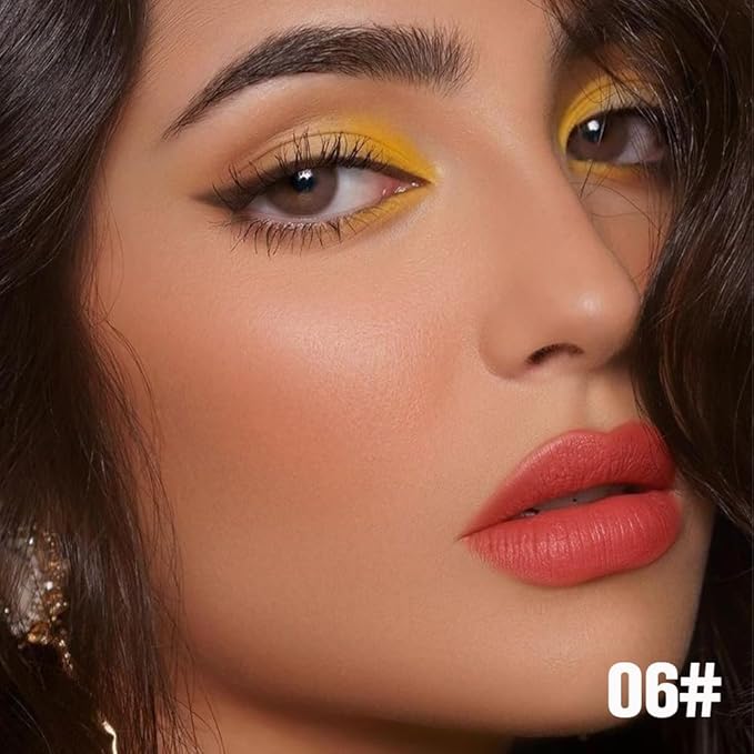 evpct Orange Red Peel Off Lip Stain Tints, Liquid Lipstick Lip Stain Long Lasting Waterproof for Women, Non-stick Cup Lipstick Peel Off Highly Pigmented Not Faded Smudge-proof Easy to Apply, 06#