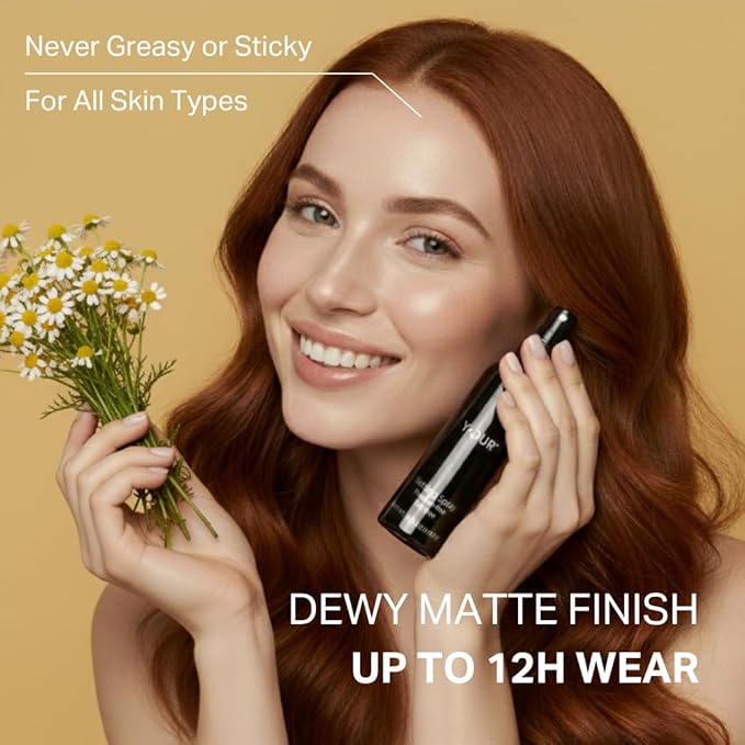 Y'OUR Age-Defying Setting Spray & Silk Face Mist, 16HR+ Crease-Resistant, Transfer Proof, Hydrating Mist for Mature Skin, Pore-Blurring & Skin-Firming, Vegan & Cruelty-Free, Caffeine & Pro-Vitamin