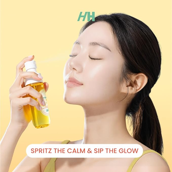 Handmade Heroes Cooling Summer Face Spray | Calming Cooling Chamomile Facial Mist for Perimenopause & Menopause | with Hyaluronic Acid and Jasmine | Sip The Tea Calming Mist