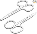 Ptiysta Safety Tip Grooming Scissors, Curved & Rounded, 2 Pack