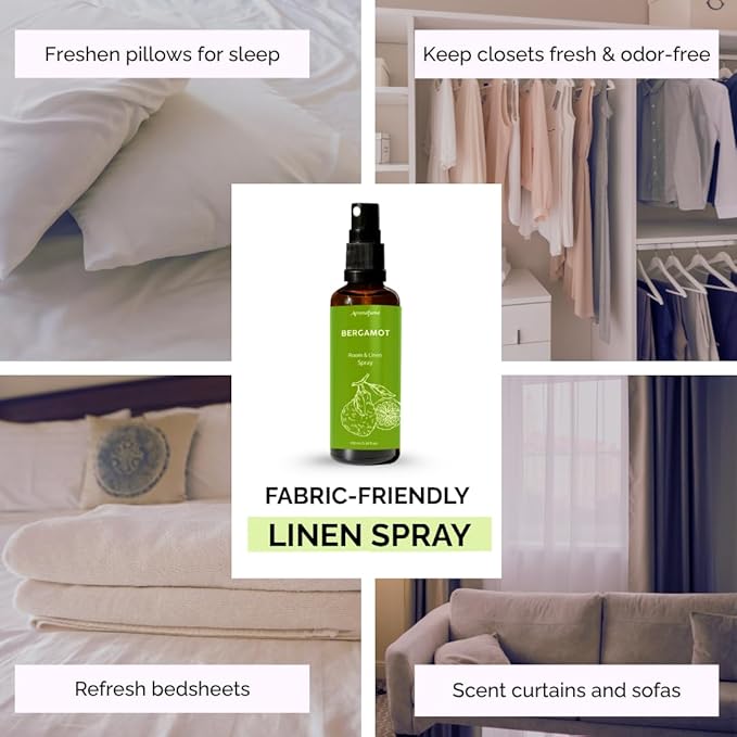 Bergamot Air Freshener Spray for Room, Linen & Pillow 100ml by Aromafume