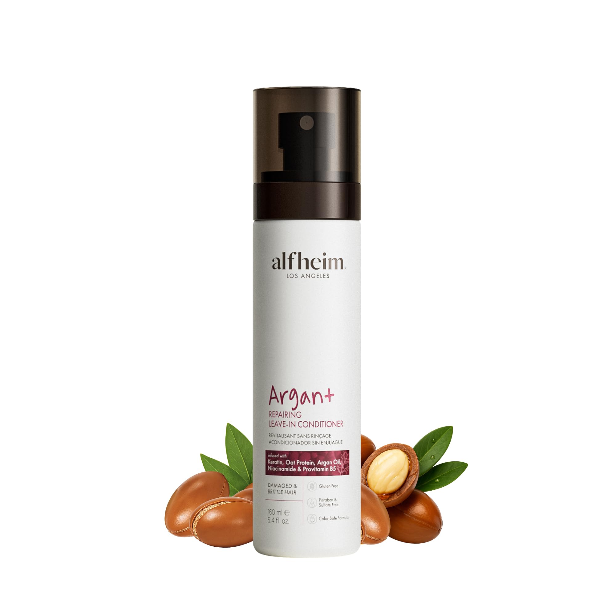 ALFHEIM Coffee+ Thickening Leave-in Spray for Fine & Thinning Hair with Caffeine, Biotin & Arabica Coffee Oil – Strengthening, Volumizing & Heat-Protecting Formula – Sulfate-Free – 5.4 oz / 160 ml