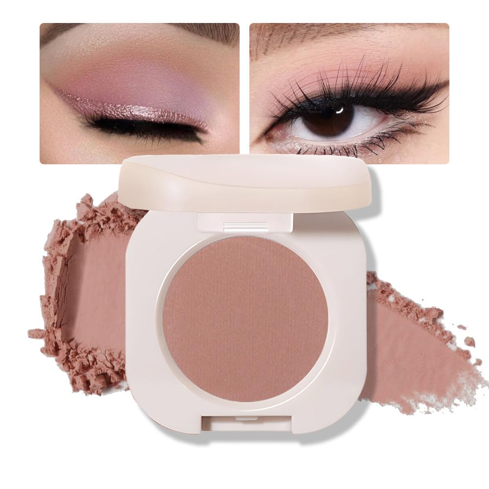 FeiCuiYun Pressed Single Matte Tan Eyeshadow Palette Makeup, Brown Eyeshadow For Women, Neutral Matte Pressed Powder Single Vegan Eyeshadow; Talc, Paraben & Cruelty Free, (03)