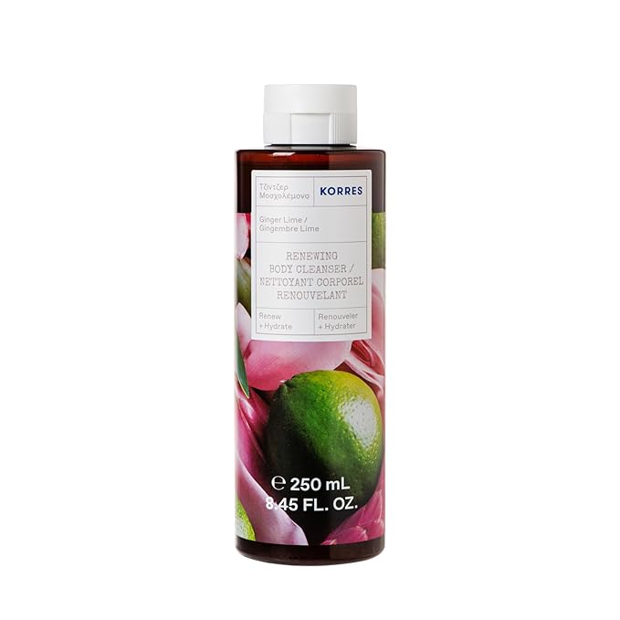 KORRES Renewing Body Cleanser, Ginger Lime Scented Body Wash, 8.45 Fl Oz