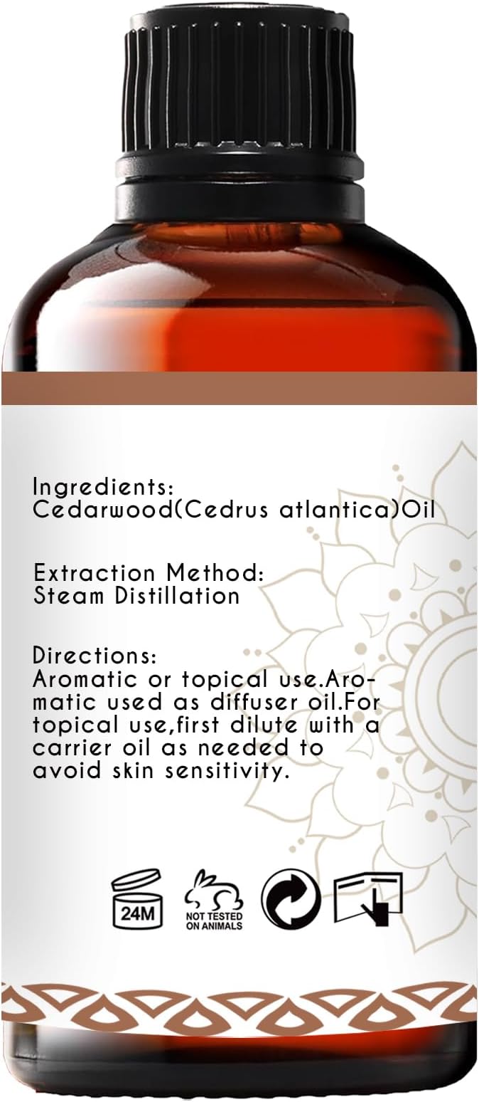 LOTUSJOY Cedarwood Essential Oil for Diffuser Room Spray Household - 1 Oz