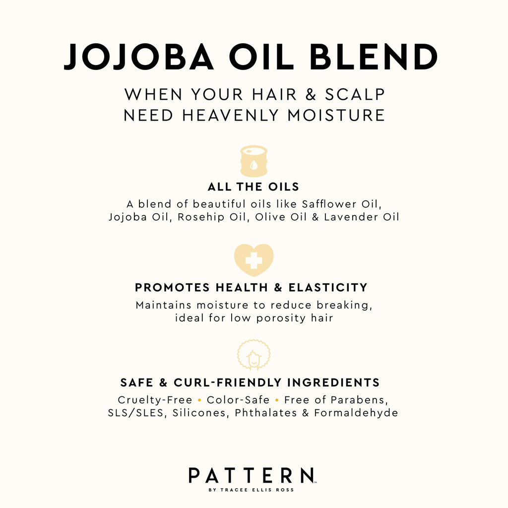 PATTERN Beauty by Tracee Ellis Ross Jojoba Hair Serum, 3.9 Fl Oz, Safflower, Jojoba, Rosehip, Olive & Lavender Oils, Lightweight Moisture Boost for Hair and Scalp