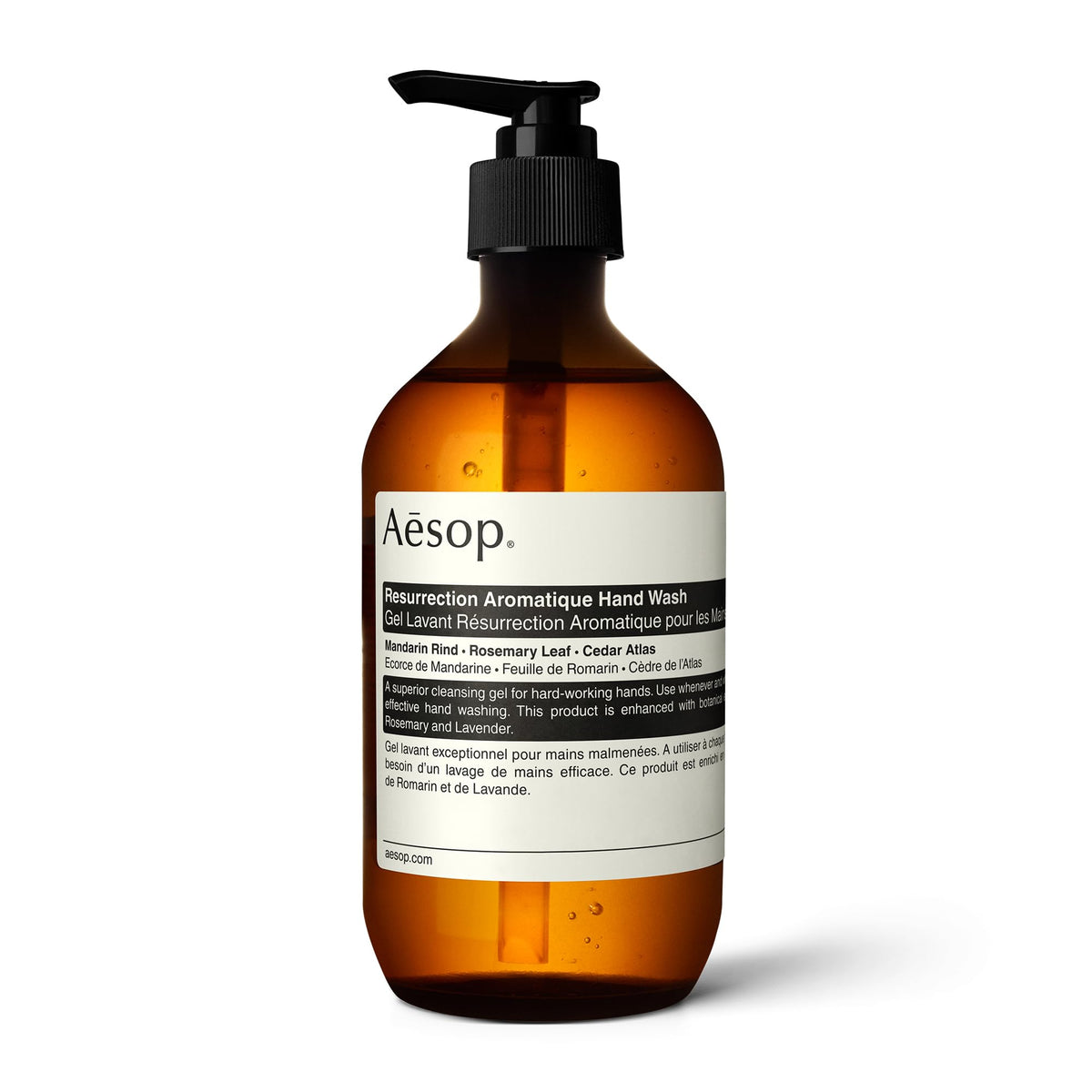 Aesop Resurrection Aromatique Hydrating Hand Wash | Gentle Non-Drying Hand Soap with Mandarin Rind, Rosemary & Lavender | Moisturizing Kitchen & Bathroom Soap | 16.9 oz (Pack of 3)
