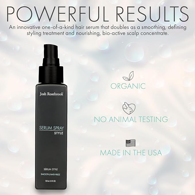 Josh Rosebrook Serum Spray Anti-Frizz Hair Spray 4 oz