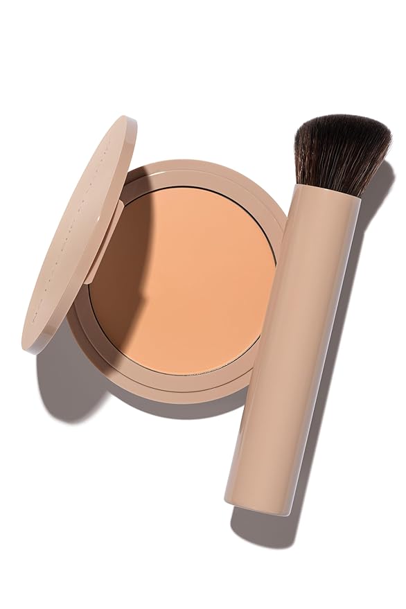 No Makeup Makeup Foundation & Brush Duo, Cream-Balm Formula, Light
