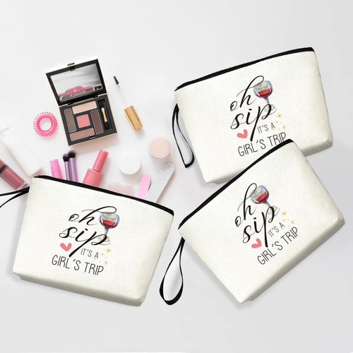 3 Pcs Girls Trip Gifts Weekend Bag Funny Makeup Bag Girls Weekend Gifts