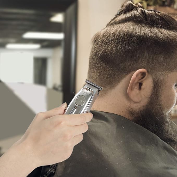 KEMEI Professional Beard & Hair Trimmer for Men Cordless T-Blade Trimmers