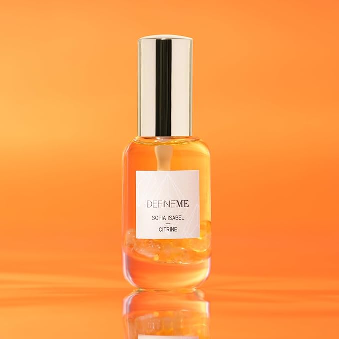 DefineMe Sofia Isabel, Citrine Crystal Perfume, 0.95 fl oz, Gourmand, Fruity and Sweet Fragrance with Mandarin, Tangerine, Vanilla & Jasmine Notes, Perfumes for Women