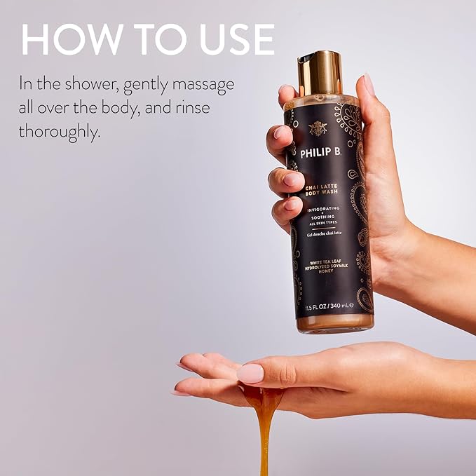 PHILIP B Chai Latte Body Wash 11.5 Fl Oz (340mL)