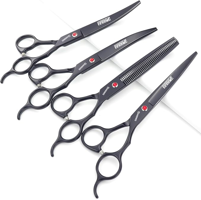 SHARONDS 7 Inch Stainless Steel Professional Barber Scissors (7 inch-4pc)