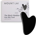 Mount Lai -The Black Obsidian Gua Sha Facial Lifting Tool | Face Sculpting Tool for Skin Care | Guasha Tool for Face and Body | Facial Massage Tools to Relieve Muscle Tension and Reduce Puffiness
