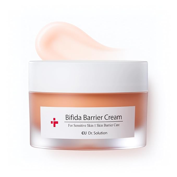 CU DR. SOLUTION Bifida Barrier Cream, Moisturizing CUSKIN Korean Moisturizer Skincare with Ceramide NP, Squalane, and Hyaluronic Acid for Hydration and Skin Elasticity, 50ml (1.69 Fl. Oz.)