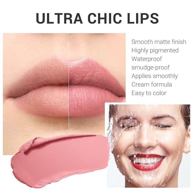 CAKAILA Nude Lip Stick,Matte Cream Lipstick Set for Women,Long Lasting Waterproof Smudge Proof Velvet lipsticks Crayon,Lip Makeup Kit Travel Size,Vegan & Cruelty-free (Pack of 1)