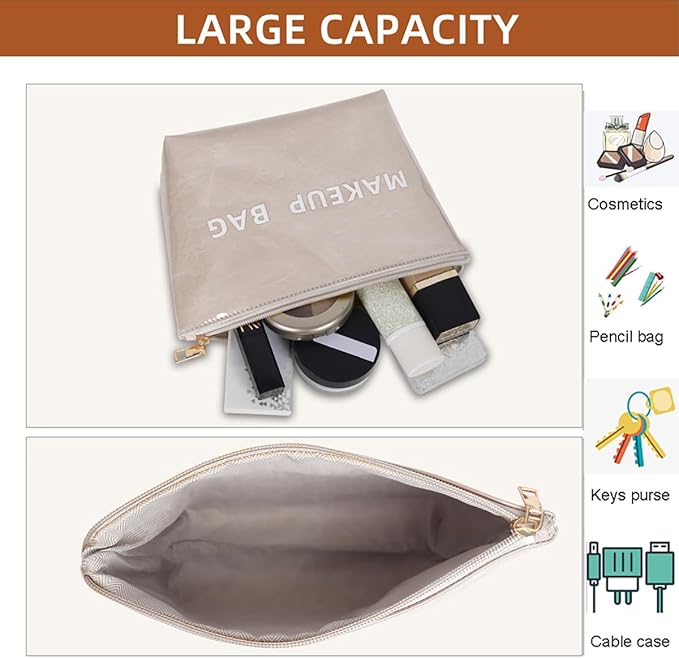 getgto Makeup Bag for Women, Portable Waterproof Cute Cosmetic Bags