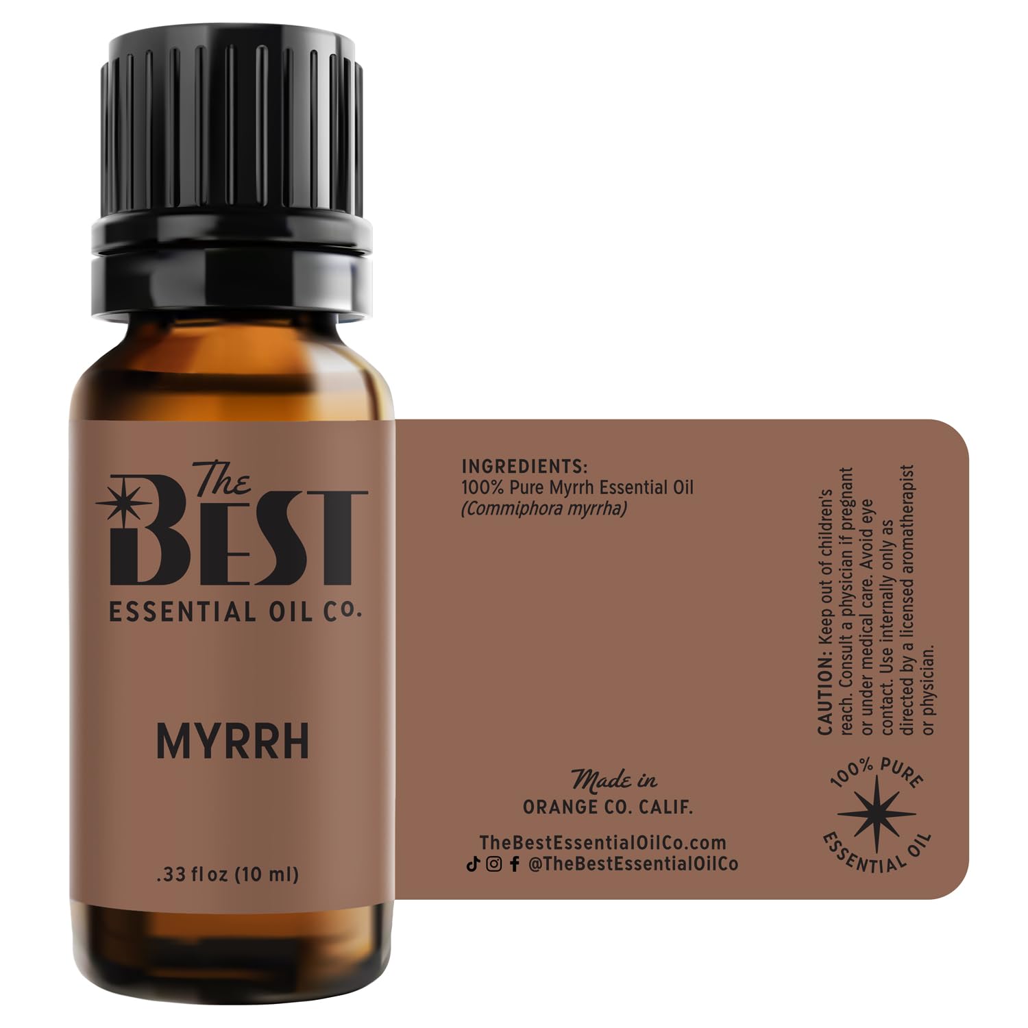 The Best Myrrh Essential Oil Premium Grade- 100% Pure & Natural for Aromatherapy, Diffuser, Spa, Massage, Air Freshener- 10 ml (.33 fl oz)