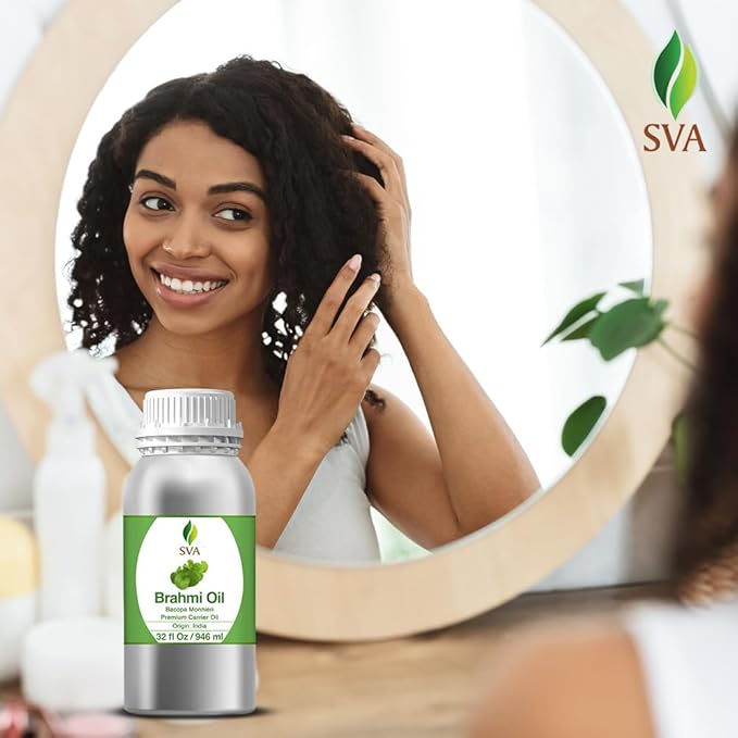 SVA Brahmi Carrier Oil, Huge Bottle, Large Size, 32 Fl Oz (946 ml)