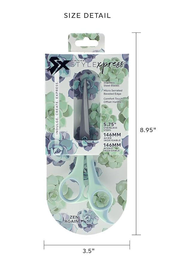 Cricket Style Xpress Zen Again Hair Cutting Scissors, 5.75"