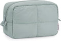 Narwey Puffy Makeup Bag Travel Toiletry Bag, Cute Cosmetic Bag for Women
