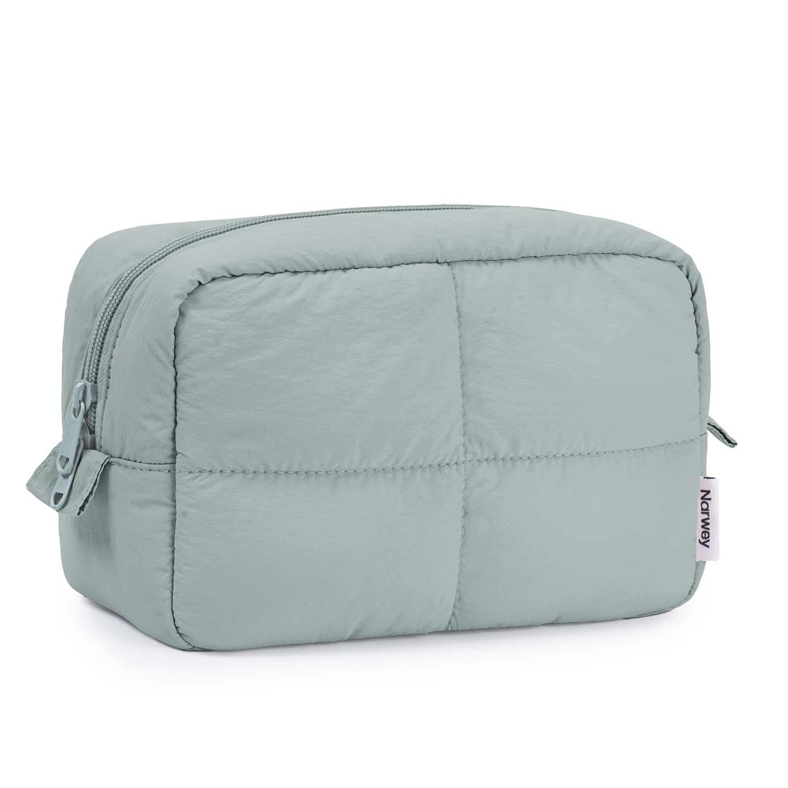Narwey Puffy Makeup Bag Travel Toiletry Bag, Cute Cosmetic Bag for Women