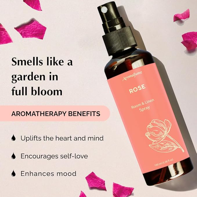 Rose Air Freshener Spray for Room, Linen & Pillow 100ml by Aromafume