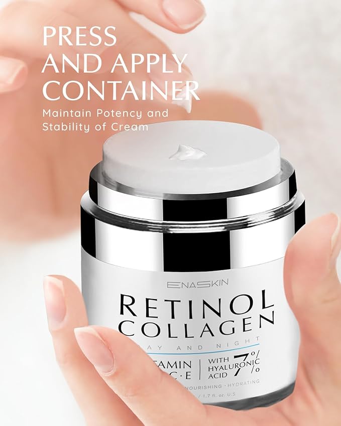 EnaSkin Retinol Collagen Face Cream for Wrinkles, Anti-Aging Moisturizer