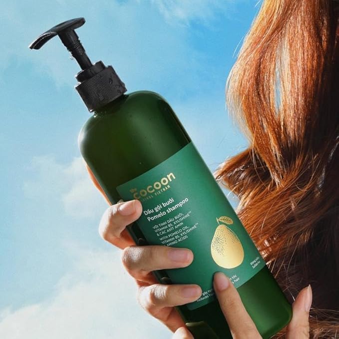 Cocoon Pomelo Oil Sulfate Free Shampoo, Strengthening and Volumizing Hair Cleanser with Xylishine & Amino Acids for Thin and Damaged Hair, Vegan Haircare, 16.9 fl oz